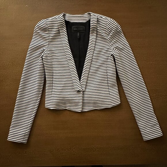 BCBGMaxAzria Jackets & Blazers - BCBG Maxazria Blazer - Black & White Striped- Size XS